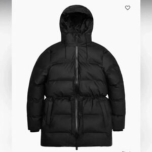 NWT Rains Alta Waterproof Windproof Insulated Hooded Puffer Parka Coat size XL